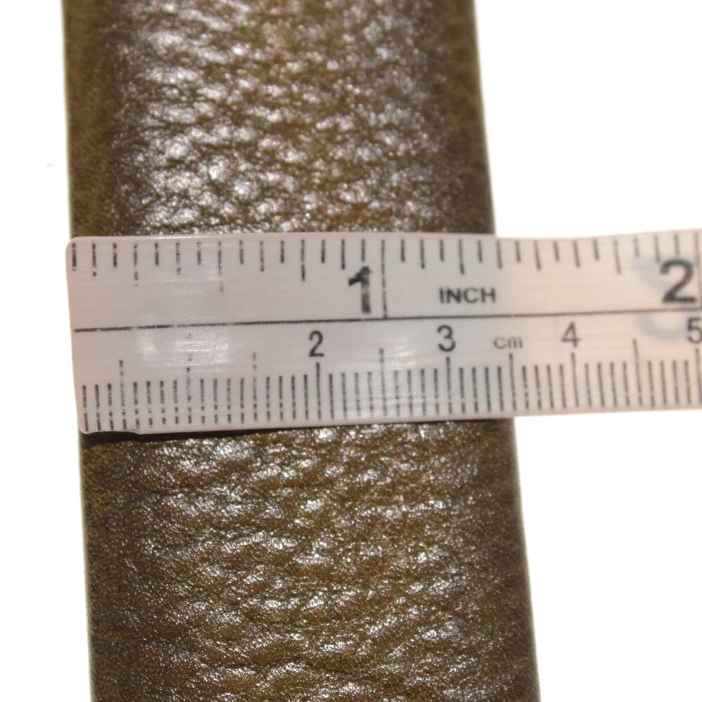 Di Bianco NWT Cut to Size Dress Belt In Green Pebbled Leather One Size